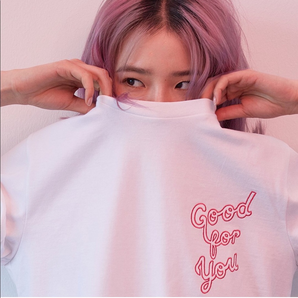 !!NWT ireneisgood Good For You Embroidered T-shirt